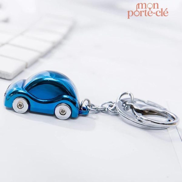 Porte-clé voiture amusant coccinelle lumineuse