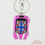 Porte-clé voiture L'Anglaise en rose chic et stylé