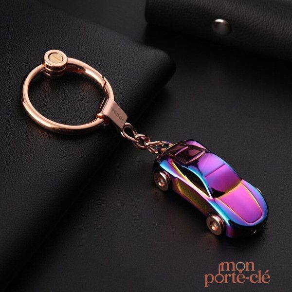 Porte-clé voiture homme avec anneau solide