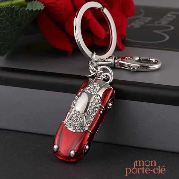 Porte-clé voiture Luxueuse Strass, design chic et élégant