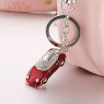 Porte-clé en strass pour voiture, style raffiné et moderne
