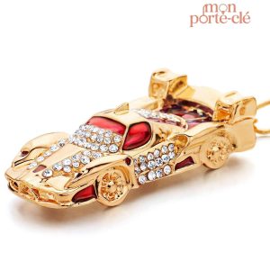 Porte-clé voiture doré La Sportive