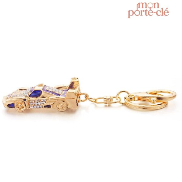 Porte-clé voiture La Sportive en couleur dorée