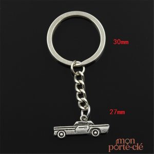 Porte-clé voiture unique, finition rustique
