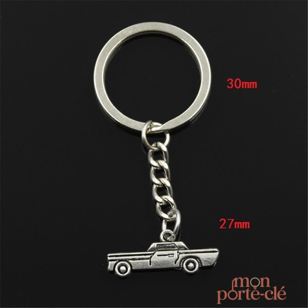 Porte-clé voiture unique, finition rustique