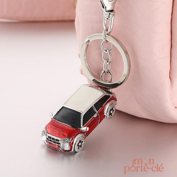 Accessoire de voiture : porte-clé rouge stylé