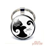Porte-clé original avec motif Yin Yang captivant