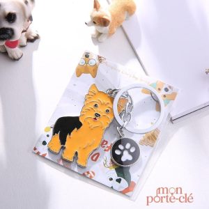 Accessoire porte-clé Yorkshire, parfait pour les fans de la race