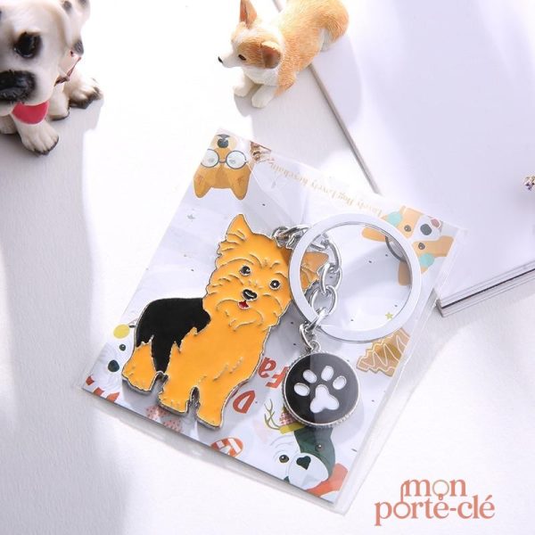 Accessoire porte-clé Yorkshire, parfait pour les fans de la race
