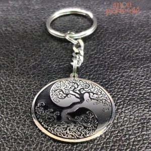 Porte-clé symbolique représentant l'harmonie et le zen