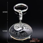 Accessoire de mode porte-clé Arbre de Vie inspirant