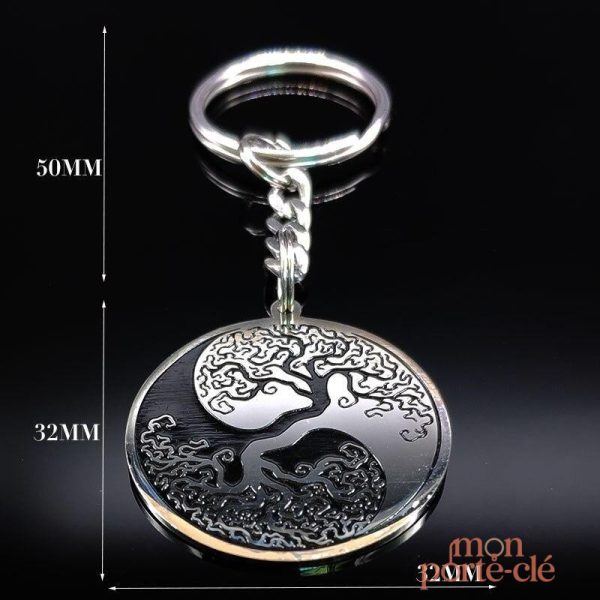 Accessoire de mode porte-clé Arbre de Vie inspirant