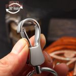 Porte-clé homme en acier inoxydable résistant et durable