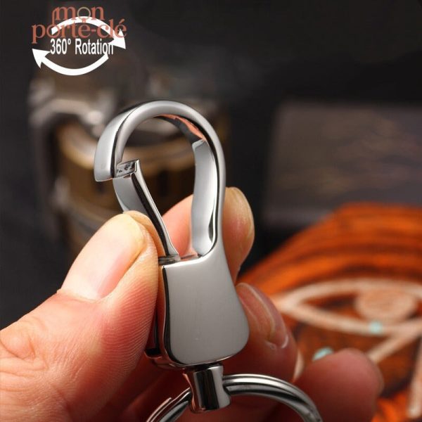 Porte-clé homme en acier inoxydable résistant et durable