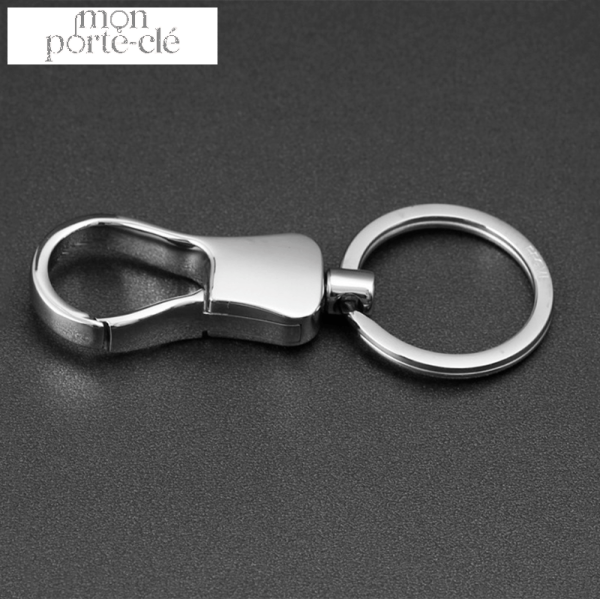Porte-clé en acier inoxydable, accessoire pratique pour homme