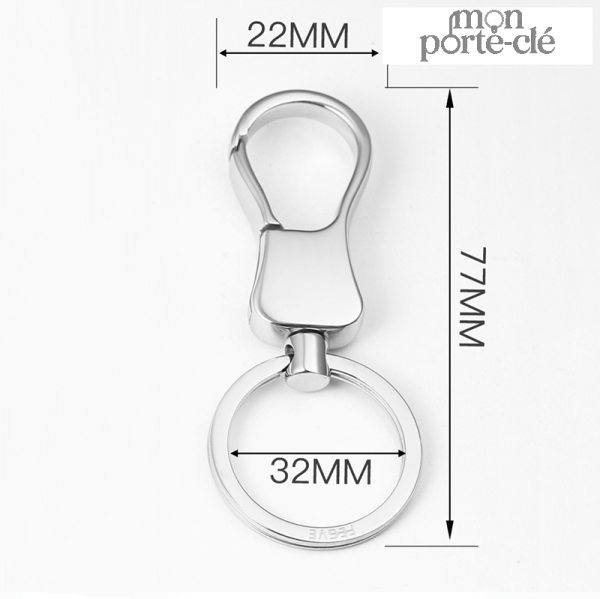 Porte-clé en acier inoxydable, parfait pour un cadeau masculin