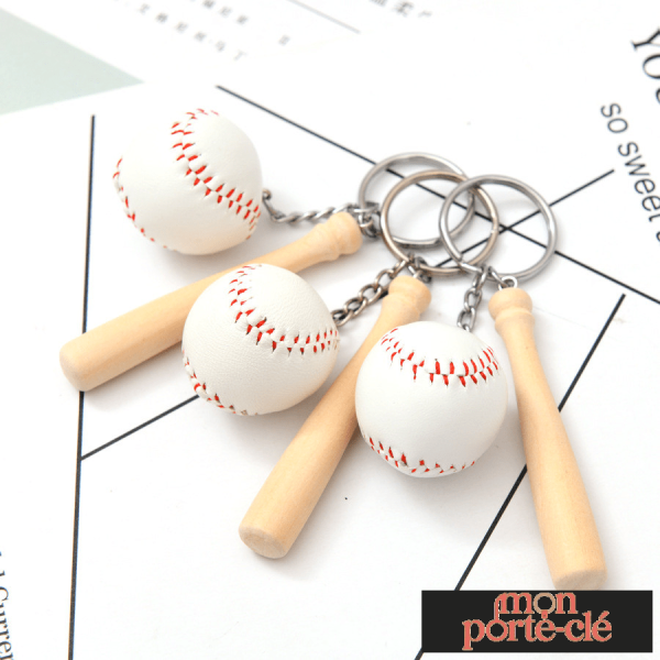 Porte-clé en forme de batte pour les fans de baseball
