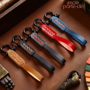 Porte-clé cuir artisanal élégant et durable