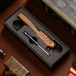 Porte-clé cuir de qualité, idéal pour vos clés