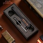 Porte-clé en cuir véritable, touche artisanale