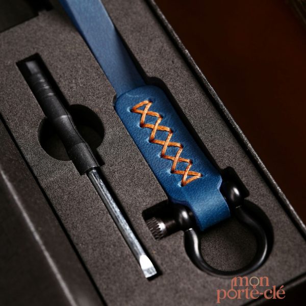 Porte-clé artisanal en cuir, cadeau parfait pour tous