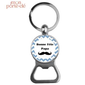 Porte-clé décapsuleur en acier pour la Fête des Pères