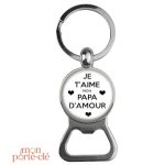 Porte-clé en acier, cadeau original pour la fête des pères