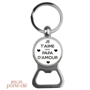 Porte-clé en acier, cadeau original pour la fête des pères