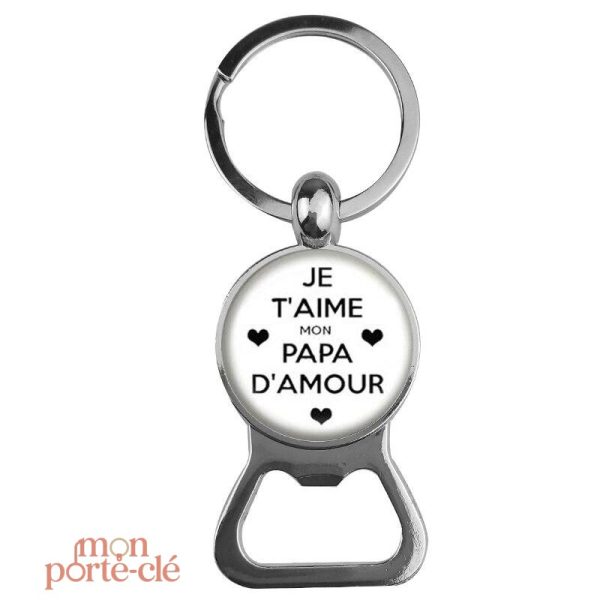 Porte-clé en acier, cadeau original pour la fête des pères