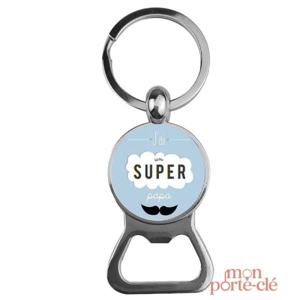 Accessoire indispensable, porte-clé décapsuleur fête des pères