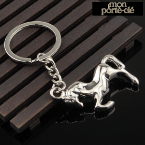 Porte-clé en cuir pour passionnés d'équitation