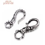 Porte-clé en acier pour homme avec crochet