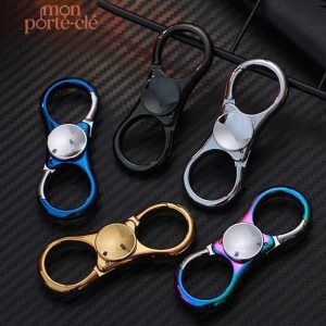 Porte-Clé Hand Spinner en métal pour homme