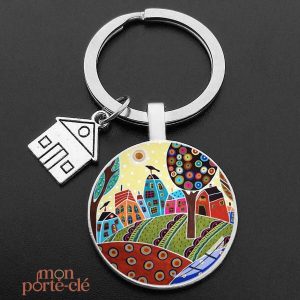 Porte-clé décoratif inspiré de l'art