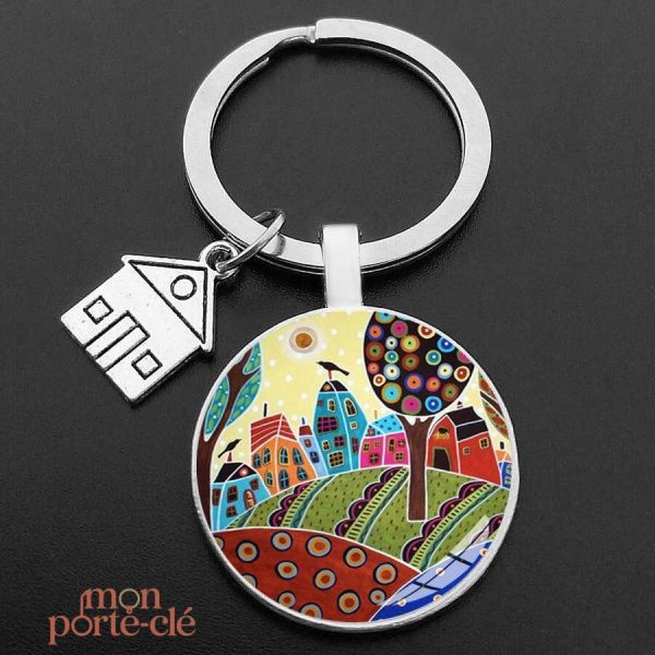 Porte-clé décoratif inspiré de l'art