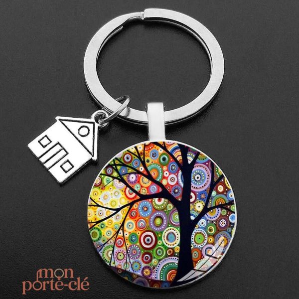 Porte-clé artistique Maison pour un cadeau original