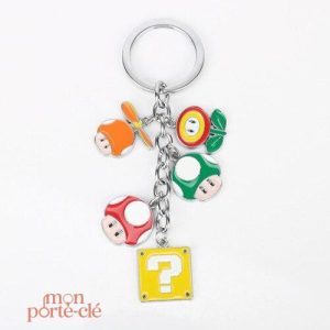 Porte-clé design Mario Galaxy, accessoire de collection unique