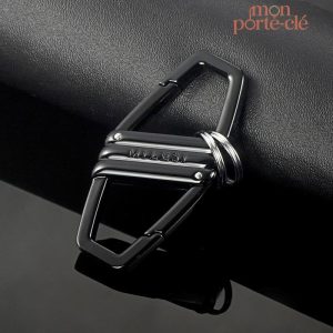 Porte-clé en acier pour homme de la marque de luxe