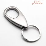 Porte-clé homme en acier, design épuré