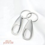 Porte-clé en acier, accessoire tendance pour hommes