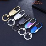 Porte-clé moderne en acier avec design chic