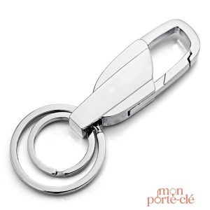Porte-clé homme en acier Le Zapper
