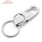 Porte-clé en acier pour homme, design moderne