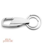 Porte-clé élégant en acier, style masculin