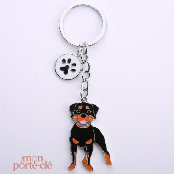 Porte-clé en forme de Rottweiler, accessoire pour amoureux des chiens