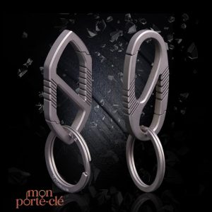 Porte-Clé Solide en Titane pour Homme