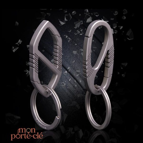 Porte-Clé Solide en Titane pour Homme