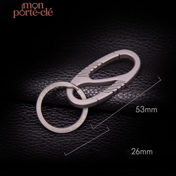 Porte-Clé homme durable en titane