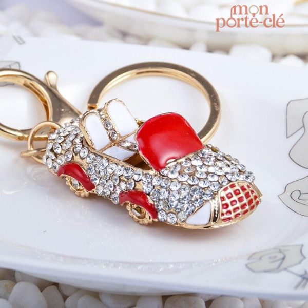 Porte-clé voiture élégant et scintillant