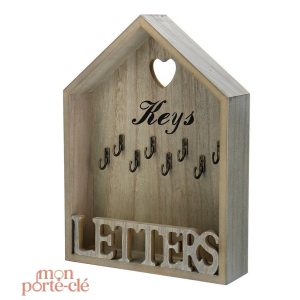 Porte-Clé Mural en Bois, design moderne